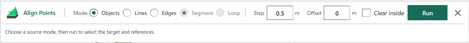 Align Points: Align Points window
