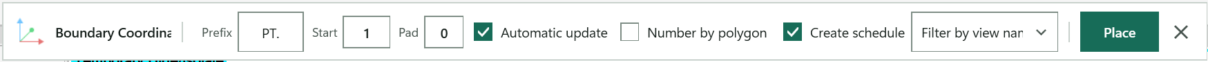 Boundary Coordinates: Boundary Coordinates window