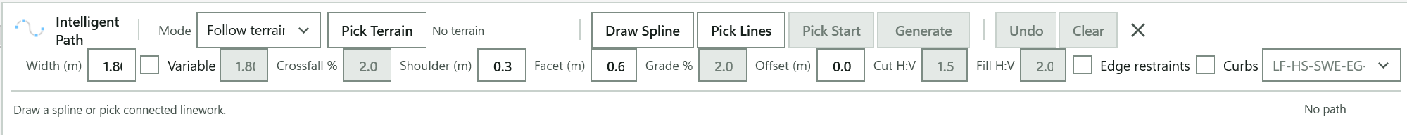 Intelligent Path: Intelligent Path window
