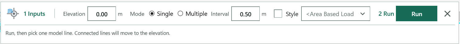 Set Line Elevations: Set Line Elevations window